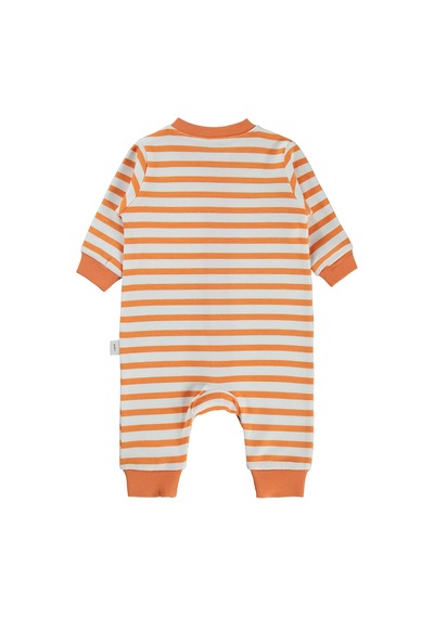 Civil Baby Yengeç Baskılı 1-9 Ay Tulum - Turuncu
