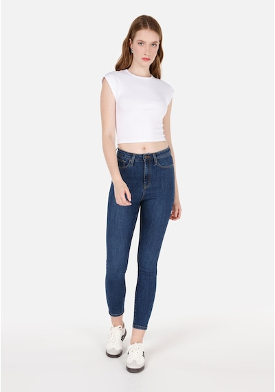 Colins 760 Diana Süper Dar Kesim Yüksek Bel Dar Paça Mavi Kadın Pantolon Cl1071322 Denim