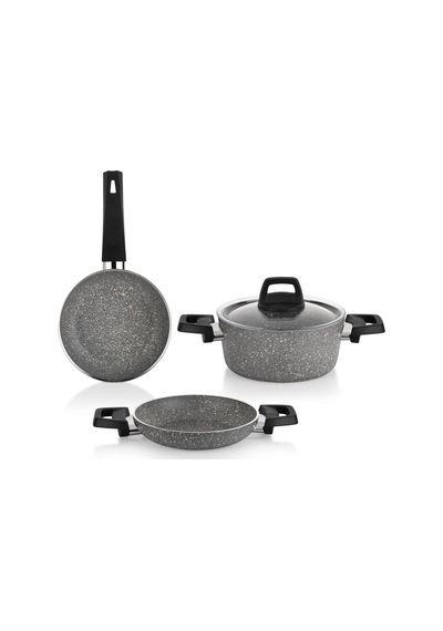 Tr Schäfer Eternal Derin Tencere 18cm+sahan 18cm+tava18cm-gri Diğer