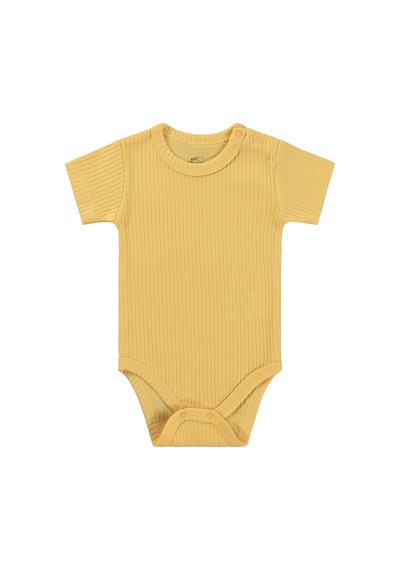 Minidamla Baby Minidamla Kısa Kol Basic 3'lü Set 1-18 Ay Çıtçıtlı Badi - Mavi Koyu Mavi