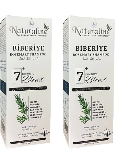 Naturaline Biberiye Şampuanı 400 Ml 2 Adet Roemary Shampoo 7 Doğal Bileşim Tüm Saçlar