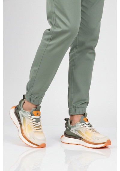 Pierre Cardin Beyaz Haki Fileli Hafif Esnek Hafızalı Taban Unisex Spor Ayakkabı Pcı-10106 G Beyaz-haki