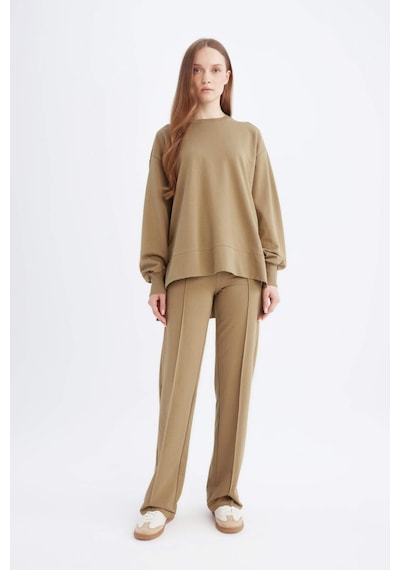 Defacto Wide Leg Geniş Bol Paça Basic Düz Sweatshirt Kumaş Eşofman Altı D4805AX24AUKH459 Haki Defacto Wide Leg Geniş Bol Paça Basic Düz Sweatshirt Kumaş Eşofman Altı D4805AX24AUKH459 Haki