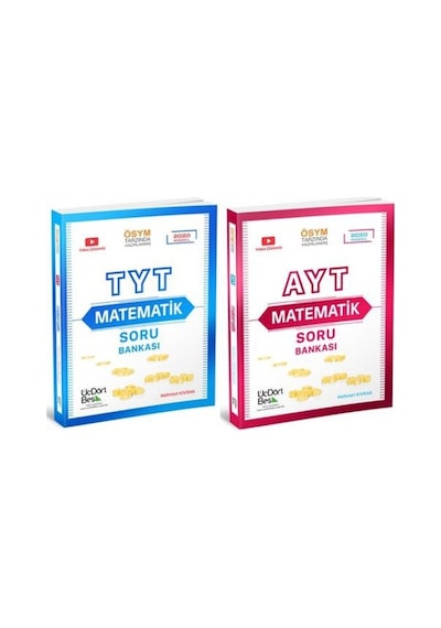 Üç Dört Beş Tyt Ayt Matematik Soru Bankası 2 Kitap Seti 2020