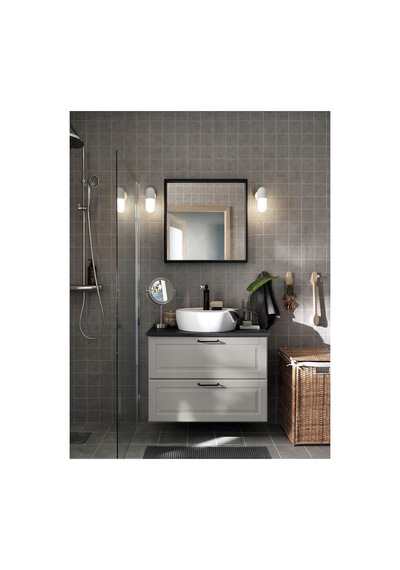 Ikea Nissedal Duvar Aynası 65x65 Cm Siyah