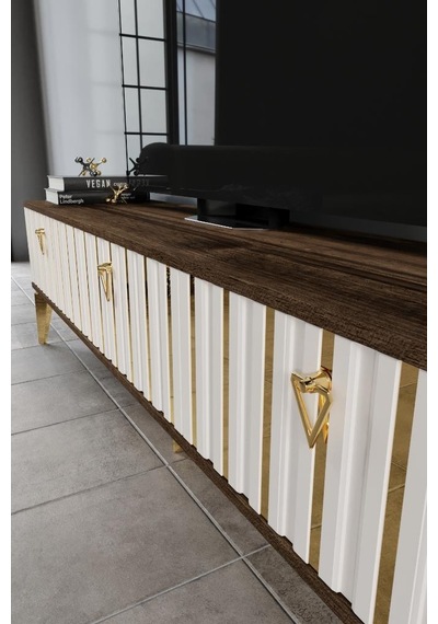 180 CM DUBAİ MDF MEBRAN KAPAK EKRU CEVİZ