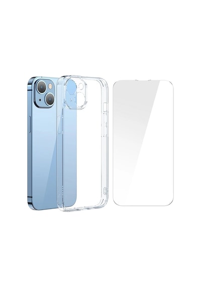 Baseus Superceramic Series Apple iPhone Uyumlu 14 6.1 Koruyucu Cam - Kılıf + Full Tempered Ekran Koruyucu Set- 5775