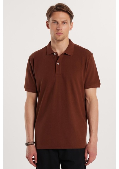 Tudors Erkek Regular Fit Klasik Kesim Pamuklu Yumuşak Dokulu Serin Tutan Kumaş Düz Kahverengi Polo Yaka Tişört-34951 Kahverengi Tudors Erkek Regular Fit Klasik Kesim Pamuklu Yumuşak Dokulu Serin Tutan Kumaş Düz Kahverengi Polo Yaka Tişört-34951 Kahverengi