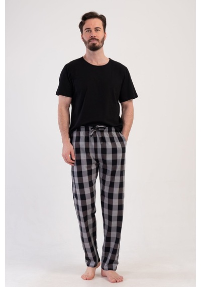 Yake Store Ceplı Erkek P.suprem Tek Alt Pıjama - Gray Siyah