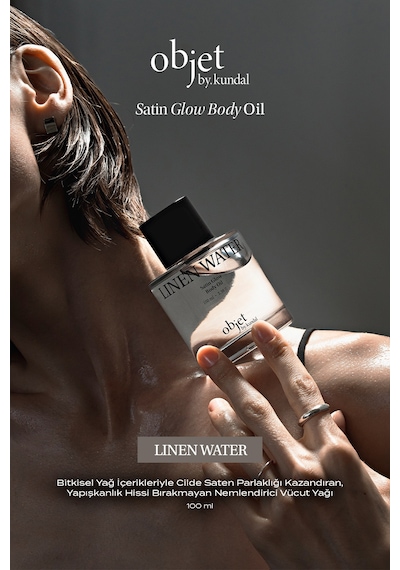 Yapışkanlık Hissi Bırakmayan Saten Bitişli Vücut Yağı Kundal Satın Glow Body Oil Linen Water