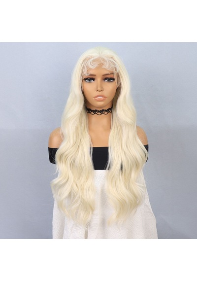 Platin Fiber Sentetik Front Lace Tül Peruk - Ezjı-739970 Renkli