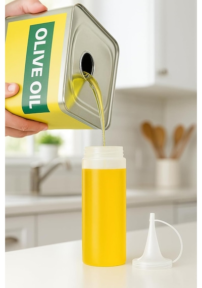 Lexroo Şeffaf Yağdanlık 700 Ml Sızdırmaz Kapaklı Sosluk Sirkelik Sıvı Yağ Ve Sos Şişesi Pratik