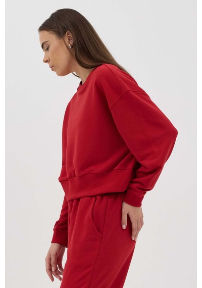 Buly Cozy Bisiklet Yaka Sweatshirt Kırmızı