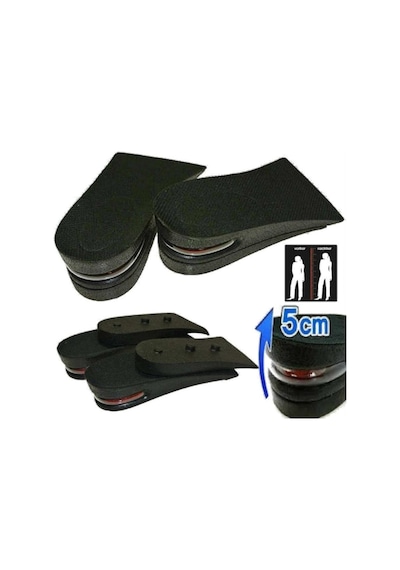 Hava Yastıklı Boy Uzatıcı Tabanlık 5 Cm Gizli Topuk Yükseltici