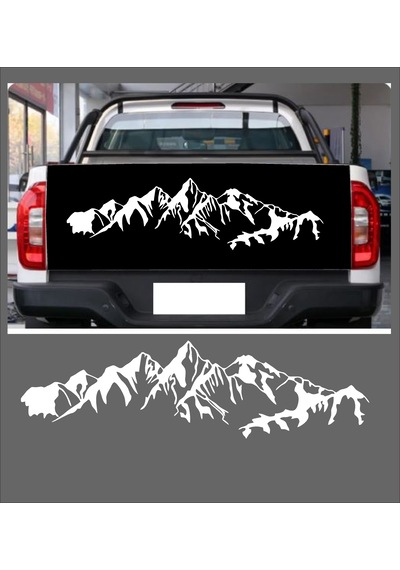 Dağ Doğa Kamp Sticker - Araba Oto Motosiklet Karavan Pickup Cam Sticker - 00128 60 Cm