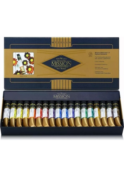Mijello Mission Gold Class Pigment Tüp Suluboya 7 Ml. x 18 Renk