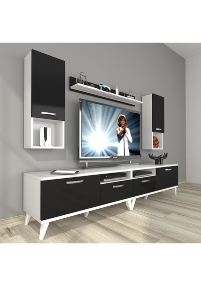 Decoraktiv Eko 5220da Slm Retro Tv Ünitesi Tv Sehpası - Beyaz Siyah Beyaz - Siyah Decoraktiv Eko 5220da Slm Retro Tv Ünitesi Tv Sehpası - Beyaz Siyah Beyaz - Siyah