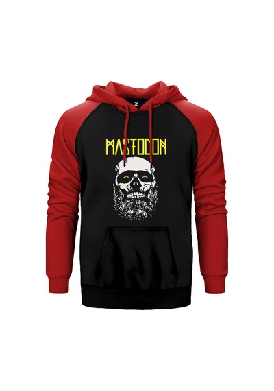 Mastodon Skull Sarı Renk Reglan Kol Sweatshirt / Hoodie