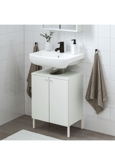 Lavabo Dolabı Kombinasyonu, Beyaz, 54x40x80 Cm, Saljen Batarya Beyaz Lavabo Dolabı Kombinasyonu, Beyaz, 54x40x80 Cm, Saljen Batarya Beyaz