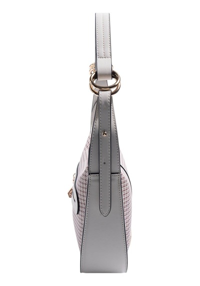 Silver Polo Sp1270 Kadın Omuz Çantası Kaz Ayağı Ekose Bordo-kemik