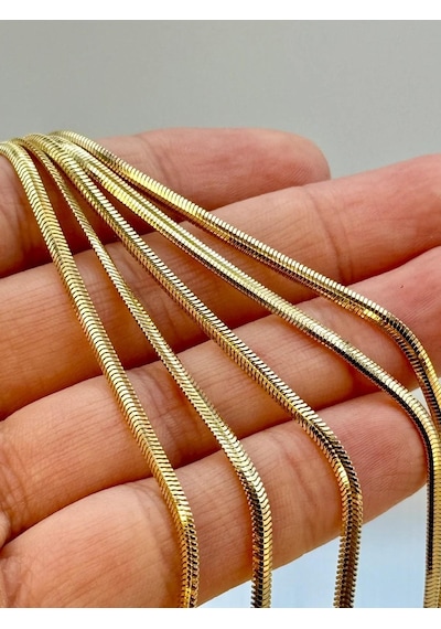 Sefa Gold 14 Ayar Altın İtalyan Balık Sırtı Zincir Kolye 3,5 MM