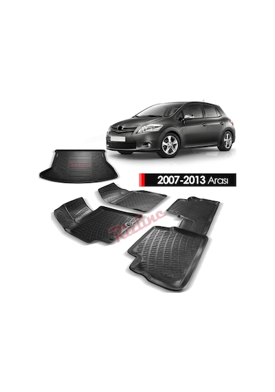Toyota Uyumlu Auris Paspas Bagaj Havuzu 3D Rizline Set 2007-2013
