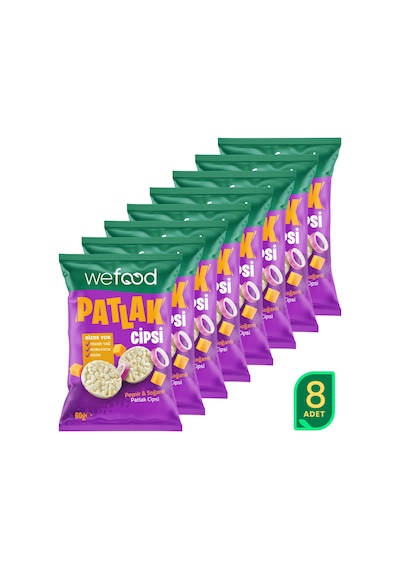 Wefood Peynir & Soğanlı Patlak Cipsi 60 G 8'li 8683347037681