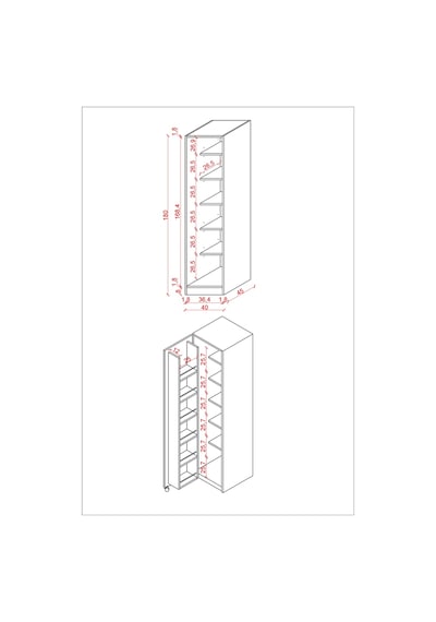 Asra Trend Çok Amaçlı Kiler Dolabı MK-19 %100 MDF Erzak Organizer Dolabı Beyaz