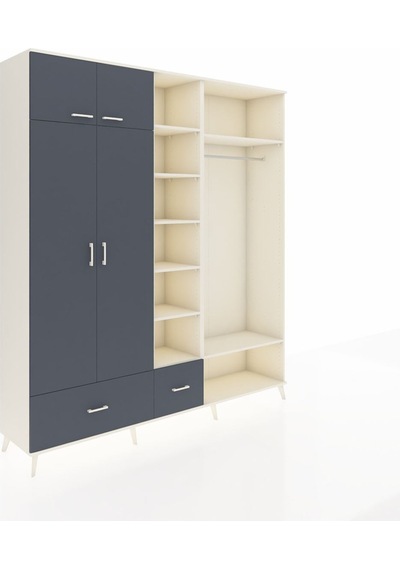 Hyperion Dolap 12 Raflı 2 Çekmeceli 2 Askılı 220x44x243 Aytaşı-antrasit/antrasit Çok Renkli Hyperion Dolap 12 Raflı 2 Çekmeceli 2 Askılı 220x44x243 Aytaşı-antrasit/antrasit Çok Renkli
