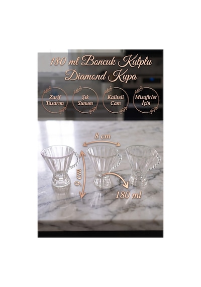 3'lü 180 Ml Boncuk Kulplu Kristal Cam Kupa Seti Kalın Cam Şeffaf Kahve Kupası Dekoratif Latte, Cappuccino, Türk Kahvesi Ve Bitki Çayı Bardağı 8 X 9 Cm Şeffaf Şeffaf 3'lü 180 Ml Boncuk Kulplu Kristal Cam Kupa Seti Kalın Cam Şeffaf Kahve Kupası Dekoratif Latte, Cappuccino, Türk Kahvesi Ve Bitki Çayı Bardağı 8 X 9 Cm Şeffaf Şeffaf