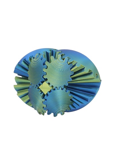3d Baskılı Dişli Top Pla Malzeme, Stres Giderici Dönme Oyuncağı, Taşınabilir Spinner Küre Turkuaz