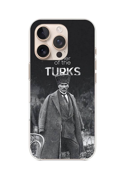 İphone 16 Pro Max Uyumlu Atatürk'ün Mirası Baskılı Silikon Kılıf Renkli