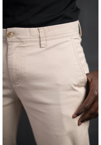 Perpant Slimfit Küçük Armürlü Yazlık Pamuklu Gabardin Pantolon Krem