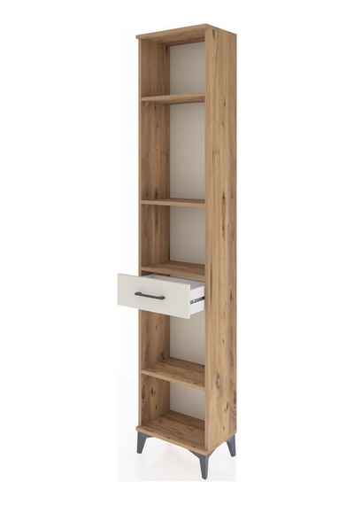 Arges Dolap 4 Raflı Tek Çekmeceli 44x30x221 Çam-aytaşı Atlas Çam
