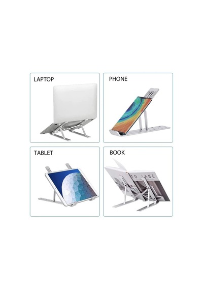 Lexroo Apera Gn-17 Alüminyum Kasa Dizüstü Bilgisayar Standı Katlanır Çantalı Tablet Ve Telefonla