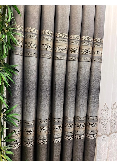 Nivemeshome Samandağ Ft614286 V 2503 Toprak 1/3 Pileli Fon Perde Apm 60x250