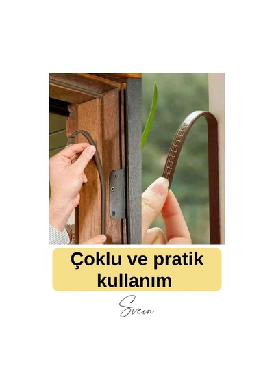 Kalın Kauçuk 2x50 100 Mt Ekstra Uzun Kahve Kapı Pencere Fitili Soğuk Koruyucu Geçirmez İzolasyon Diğer