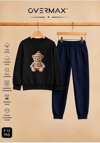 Overmax Teddy Bear Baskılı Çocuk Kapüşonsuz Sweatshirt Eşofman Takımı 3-12 Yaş Siyah Üst-lacivert Alt - 924528764 Siyah Üst-lacivert Alt Overmax Teddy Bear Baskılı Çocuk Kapüşonsuz Sweatshirt Eşofman Takımı 3-12 Yaş Siyah Üst-lacivert Alt - 924528764 Siyah Üst-lacivert Alt