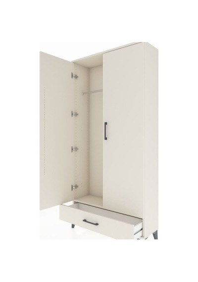 Arges Dolap Tek Raflı Tek Çekmeceli Tek Askılı 88x30x182 Ayta... Aytaşı