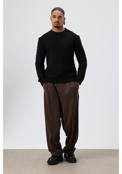 Vamos Baggy Fit Kumaş Pantolon 30-795-1 Kahve