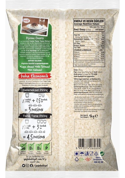 Tane Tane Pirinç 1 Kg