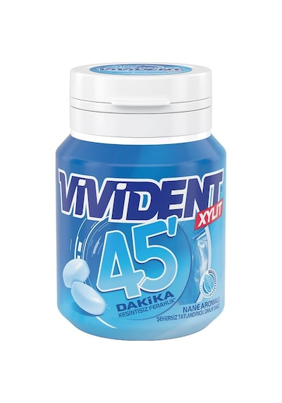 Vivident 45 Dakika Nane Aromalı Şekersiz Tatlandırıcılı Draje Sakız Kutu 67 G