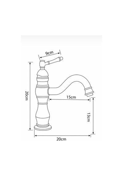 Rustik Lavabo Bataryası Antik Kısa Siyah