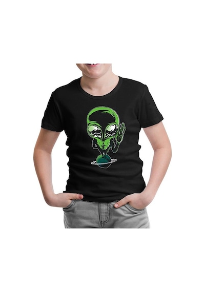 Lord Tshirt Alien On Planet Siyah Çocuk Tshirt 001