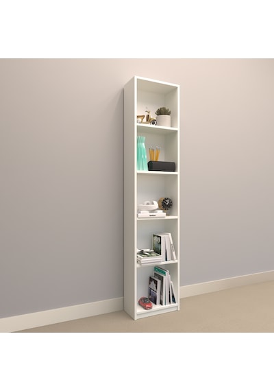 Rafkestir Asya Suntalam Kitaplık ( 40 X 180 Cm ) Beyaz ( Mat )