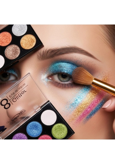 8 Renk Glitter Far Paleti - 2'li Set
