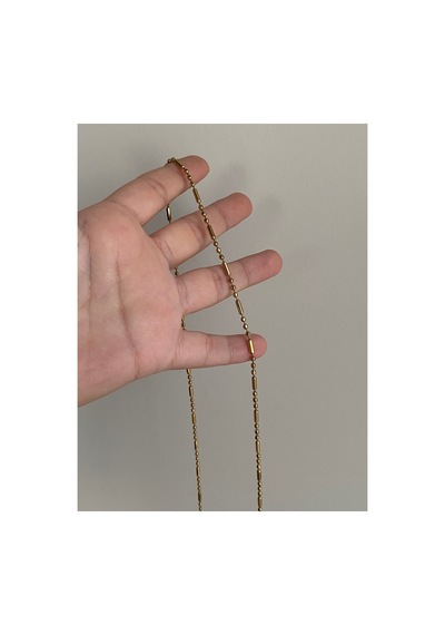 Çelik Gold Topçuk April Zincir Kolye 60 Cm -kararma Yapmaz- Altın