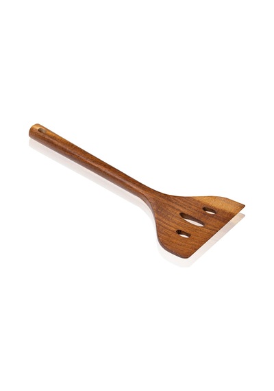 The Mia Natura Akasya Delikli Spatula 34x10 Cm Ahşap