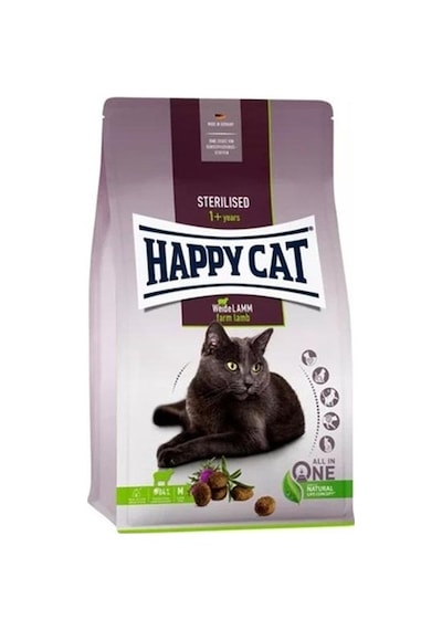 Happy Cat Kısırlaştırılmış Weide Lamm Kuzu Etli Yetişkin Kedi Maması 4 KG