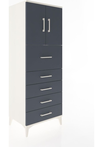 Hyperion Dolap 2 Raflı 5 Çekmeceli 2 Kapaklı 60x44x163 Aytaşı... Aytaşı